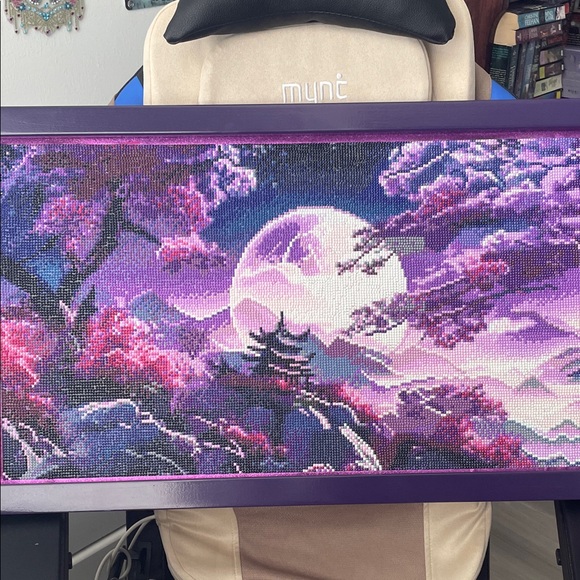 Purple Moonlit Night Art Piece - Picture 2 of 2